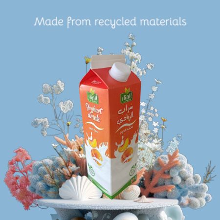 زبادي المنار 1 ليتر بالخوخ